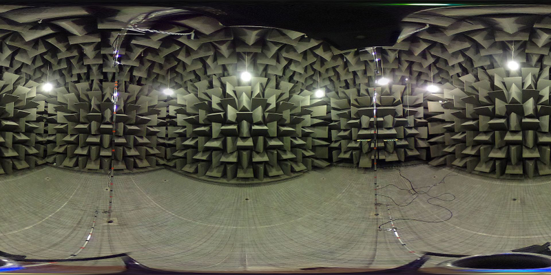 Imagen de 360 grados de una cámara anecoica. Wikimedia Commons